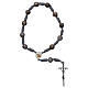 Decade rosary Medjugorje Chaplet Tears of Job gray cord s1
