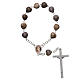 Decade rosary Medjugorje Job's Tear metal cross 4x2 cm s2