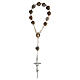 Medjugorje single decade rosary with Job's Tear cross chain 3.5x1.5 cm s2