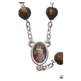 Medjugorje beads Job's Tears, chain with cross 3.5x1 cm