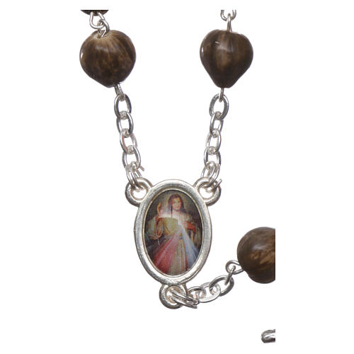 Medjugorje beads Job's Tears, chain with cross 3.5x1 cm 2