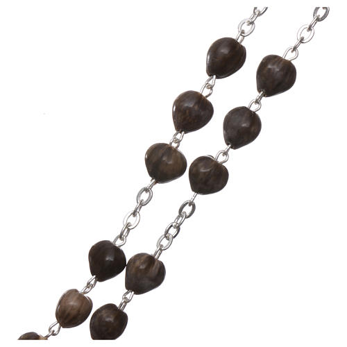 Medjugorje beads Job's Tears, chain with cross 3.5x1 cm 3