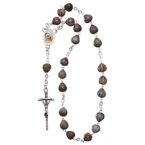 Medjugorje beads Job's Tears, chain with cross 3.5x1 cm 4