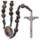 Medjugorje rosary Job's Tears, grey rope and cross s2