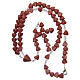 Medjugorje rosary in brown fired ceramic 50 cm s4