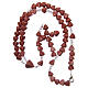 Medjugorje rosary in baked brown ceramic 50 cm s4