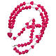 Ceramic rosary Medjugorje fuchsia beads 8 mm s4