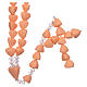 Medjugorje rosary in peach fired ceramic beads 8 mm s2