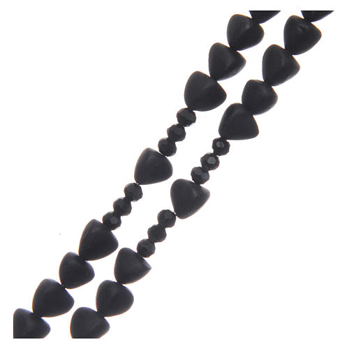 Rosekranz Medjugorje Keramik schwarz Perlen 8mm 3