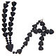 Medjugorje rosary in black fired ceramic beads 8 mm s1