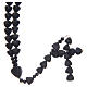 Medjugorje rosary in black fired ceramic beads 8 mm s2