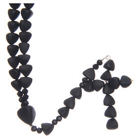 Ceramic rosary Medjugorje black beads 8 mm
