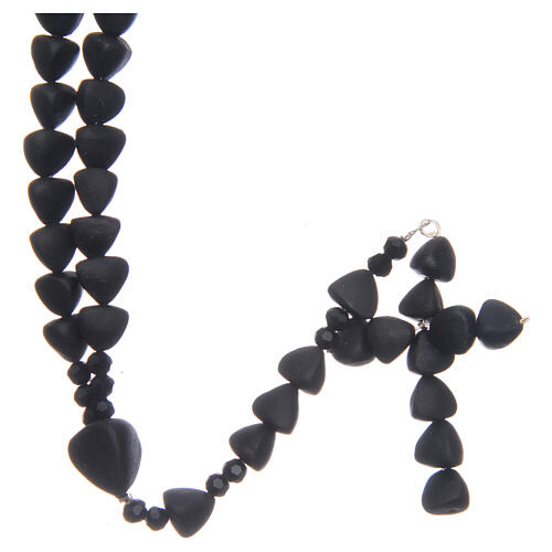 Ceramic rosary Medjugorje black beads 8 mm 2