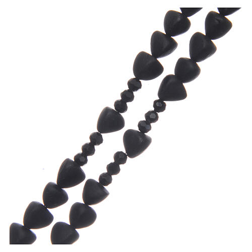 Ceramic rosary Medjugorje black beads 8 mm 3