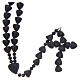Ceramic rosary Medjugorje black beads 8 mm s1