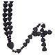 Ceramic rosary Medjugorje black beads 8 mm s2
