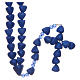 Medjugorje rosary in ultramarine blue fired ceramic beads 8 mm s1