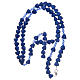 Medjugorje rosary in ultramarine blue fired ceramic beads 8 mm s4