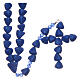 Medjugorje rosary in ultramarine blue baked ceramic, 8 mm beads s2