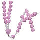 Medjugorje rosary in baked ceramic, pink beads 8 mm s2