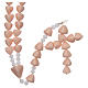 Medjugorje rosary in powder pink fired ceramic beads 8 mm  s2