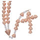 Ceramic rosary Medjugorje 8 mm powder pink beads s2