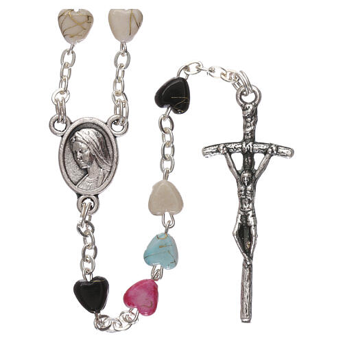 Rubber rosary of Medjugorje with snap hook 1
