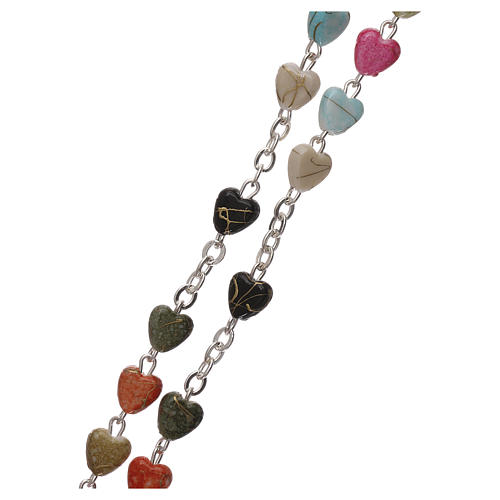 Chapelet collier de Medjugorje multicolore avec fermoir 3