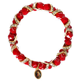 Medjugorje bracelet of red glass
