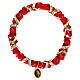 Medjugorje bracelet of red glass s2