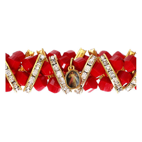 Red Medjugorje crystal bracelet 3