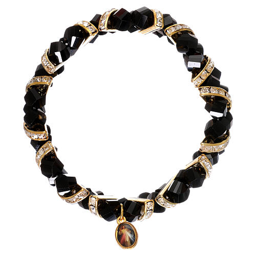 Black Medjugorje crystal bracelet 2