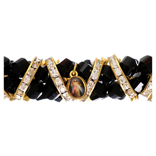 Black Medjugorje crystal bracelet 3