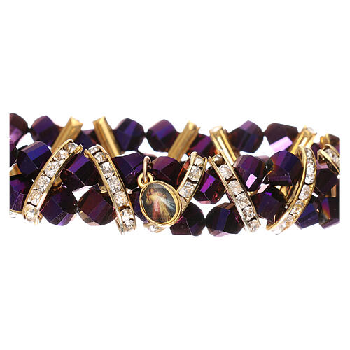 Medjugorje bracelet of glass Aurora Borealis 3