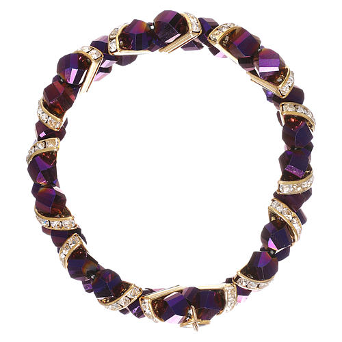 Bracciale nero di Medjugorje in vetro 2