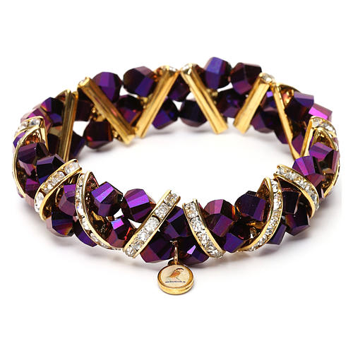 Bracciale nero di Medjugorje in vetro 4