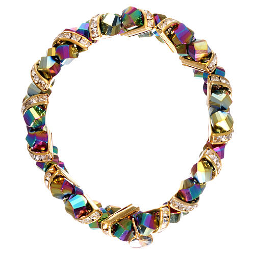  Medjugorje bracelet in grey crystal 2