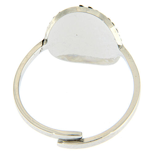 Adjustable Medjugorje ring made of silver-plated steel 3