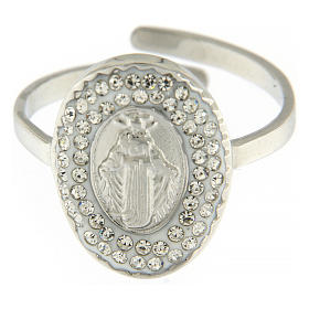 Anello acciaio argentato Madonna Medjugorje