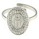 Silver plated steel ring Our Lady of Medjugorje s2