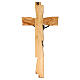 Crucifixo Medjugorje oliveira Cristo prateado 33x17 cm s5