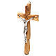 Crucifix Medjugorje olivier Jésus-Christ argenté 20x10 cm s2
