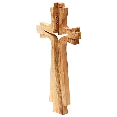 Crucifixo madeira oliveira Medjugorje 25x13 cm 2