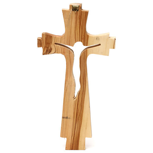Crucifixo madeira oliveira Medjugorje 25x13 cm 3
