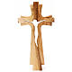 Carved crucifix Medjugorje in olive wood 25x13 cm s1