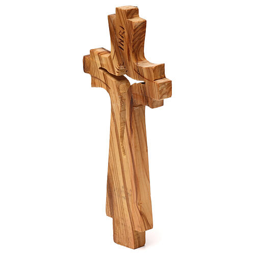 Krucyfiks z drewna oliwnego nacięty z Medjugorie 23x10 cm 2