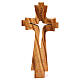 Crucifixo madeira de oliveira esculpida Medjugorje 23x10 cm s1