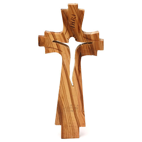 Olive Wood cross crucifix carved Medjugorje 23x10 cm 1