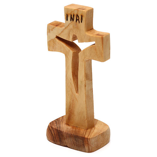 Medjugorje cross, carved olivewood, 12x6 cm 2