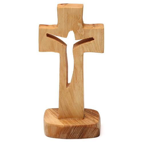 Krzyż z Medjugorie drewno oliwne nacięte z Medjugorie 12x6 cm 3